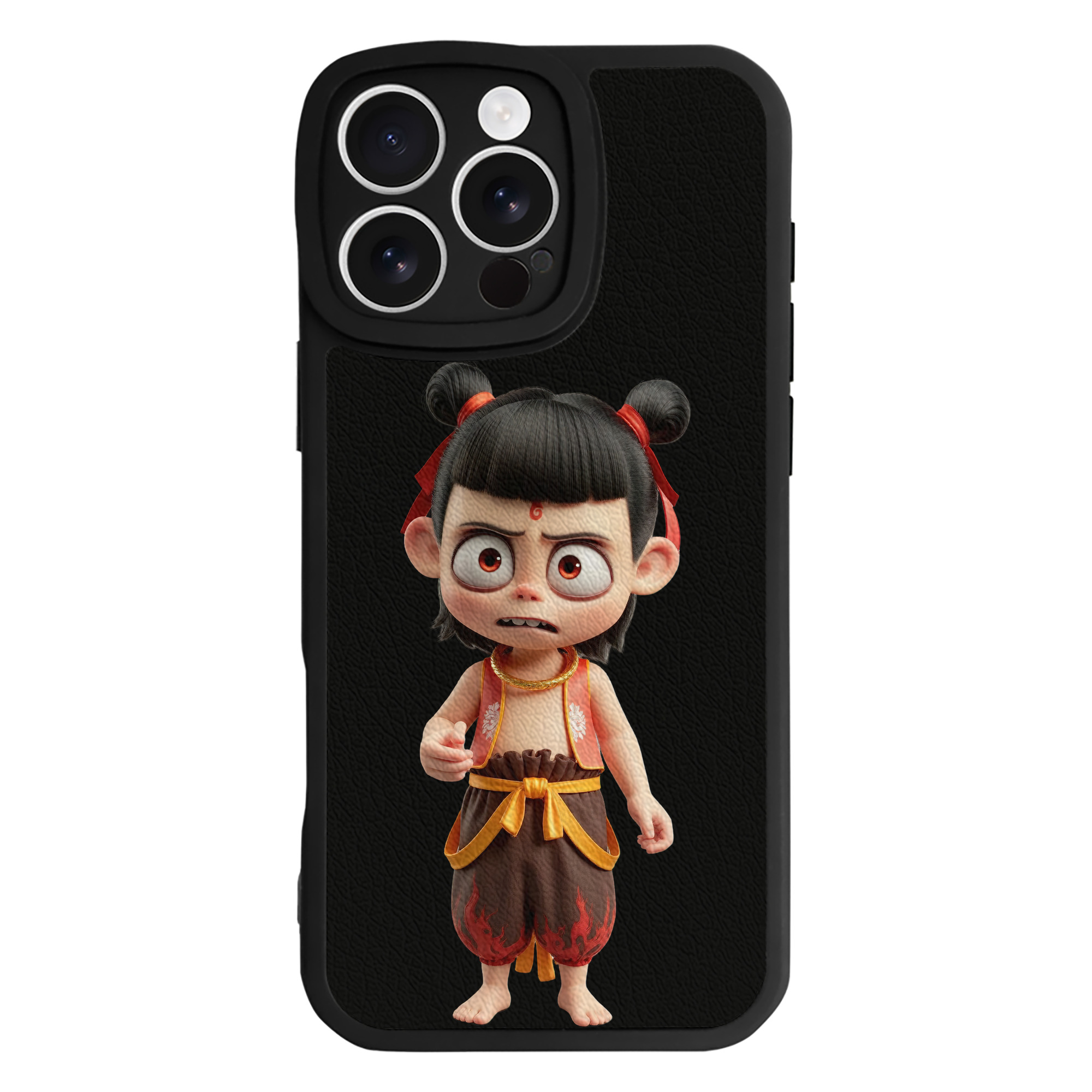 （画像用） Ne Zha 2 ナタ 魔童の大暴れ 【iPhone 16シリーズ対応】シリコンスマホケース（レザー調） 材質：シリコン